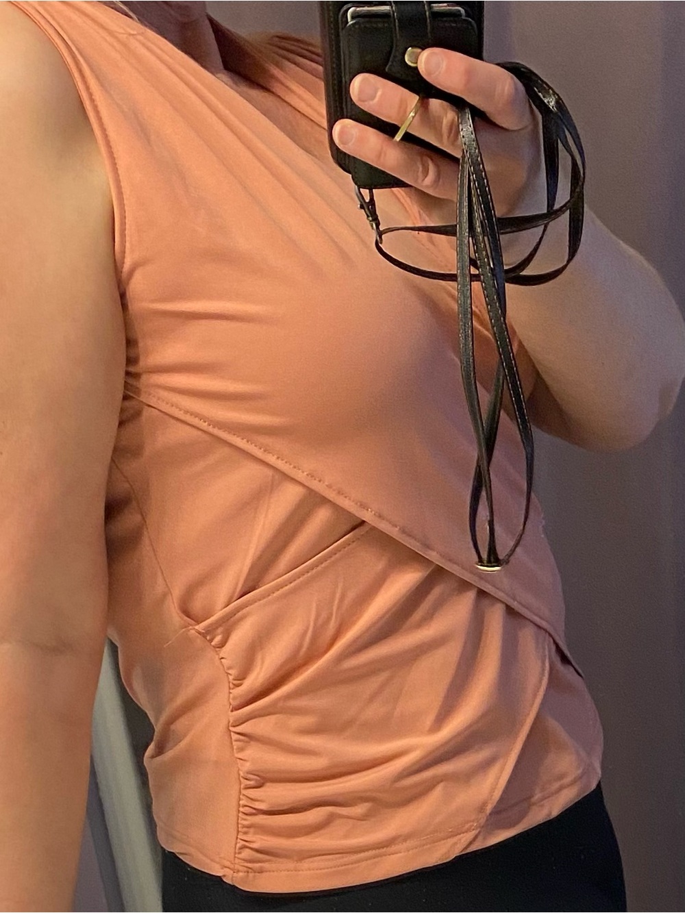 Jessica London Peach sleeveless blouse size XL